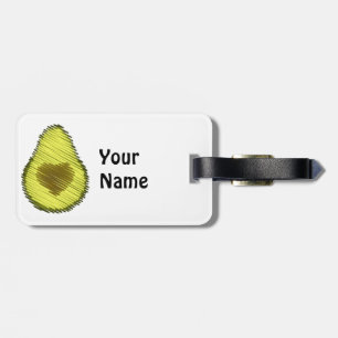 Scribbled Avocado Liebe Gepäckanhänger
