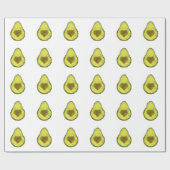 Scribbled Avocado Liebe Geschenkpapier (Flach)