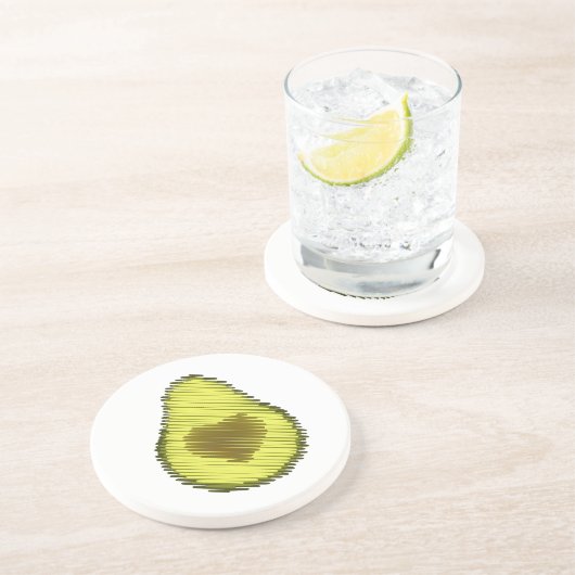 Scribbled Avocado Liebe Getränkeuntersetzer (Seite)