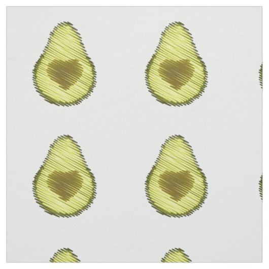 Scribbled Avocado Liebe Stoff (Muster)