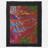 Scribbled Flowers Graffiti Fleecedecke (Vorderseite)