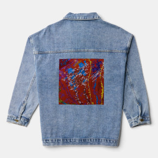 Scribbled Flowers Graffiti Jeansjacke