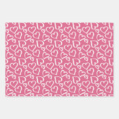 Scribbled Hearts Pattern Geschenkpapier Set (Vorderseite 2)