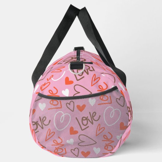 Scribbled Liebe Hearts Duffel Bag Duffle Bag (Rechts)