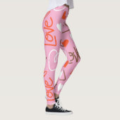 Scribbled Liebe Herz Leggings (Rechts)