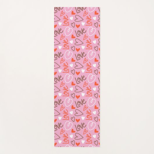 Scribbled Liebe Herz Yoga Mat Yogamatte (Vorderseite)