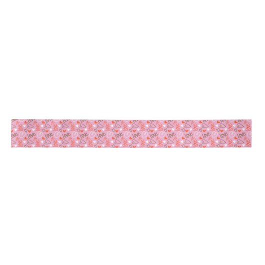 Scribbled Liebe Ribbon Satinband (Vorderseite)