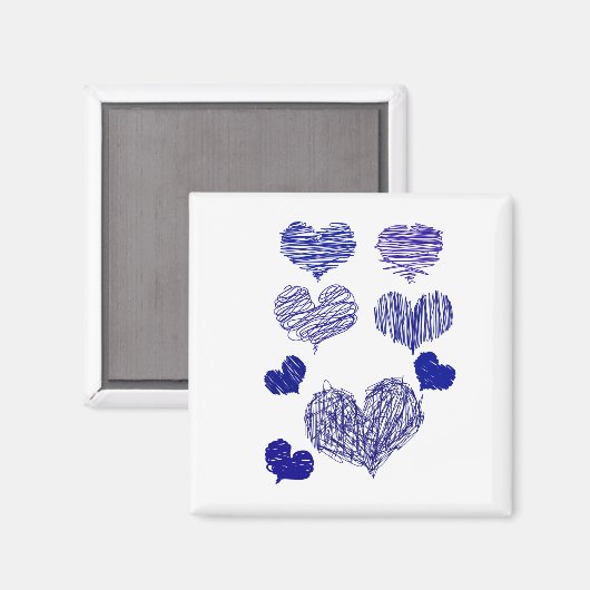 Scribbled Magnet (Vorderseite/Rückseite)