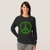 Scribbled Peace Symbol - Avocado Green T-Shirt (Vorne ganz)