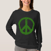 Scribbled Peace Symbol - Avocado Green T-Shirt (Vorderseite)