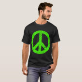 Scribbled Peace Symbol - Chartreuse T-Shirt (Vorne ganz)