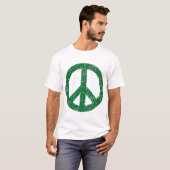 Scribbled Peace Symbol - Forest Green T-Shirt (Vorne ganz)