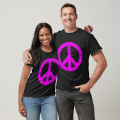Scribbled Peace Symbol - Magenta T-Shirt (Unisex)