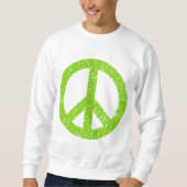 Scribbled Peace Symbol - Martian Green Sweatshirt (Vorderseite)