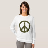 Scribbled Peace Symbol - Murky Green T-Shirt (Vorne ganz)