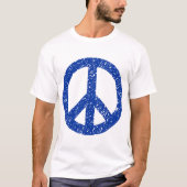 Scribbled Peace Symbol - Navy Blue T-Shirt (Vorderseite)