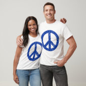 Scribbled Peace Symbol - Navy Blue T-Shirt (Unisex)