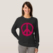 Scribbled Peace Symbol - Neon Red T-Shirt (Vorne ganz)