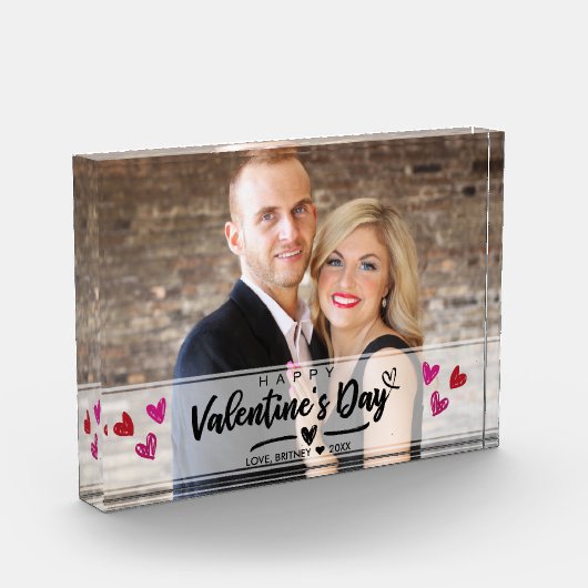 Scribbled Red Pink Hearts Valentine's Day Foto (Links)