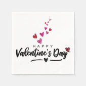 Scribbled Red Pink Hearts Valentine's Day Script Serviette (Vorderseite)