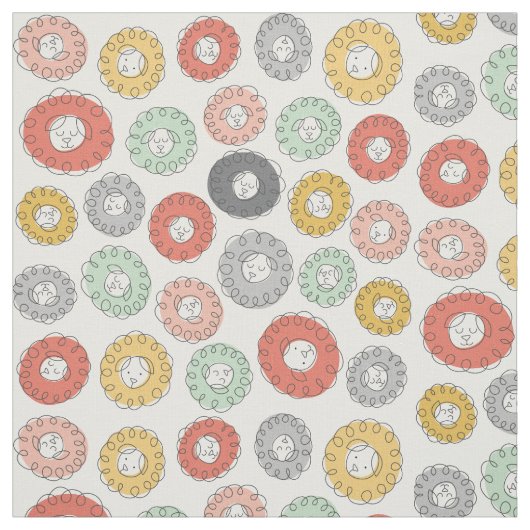 Scribbled Sheep Stoff (Muster)