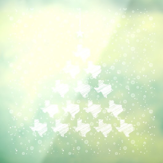 Scribbled Texas Christmas Tree Fensteraufkleber (Blatt 3)