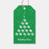 Scribbled Texas Weihnachtsbaum auf Green Geschenkanhänger (Vorderseite)