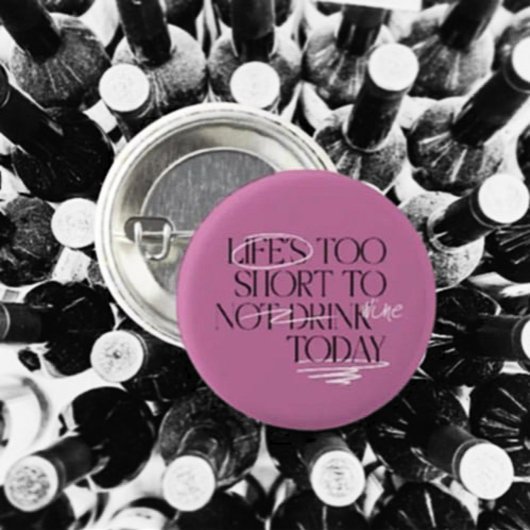 Scribbled Wine Mood - Pinback Button