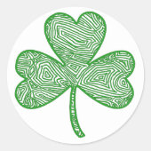 Scribbleprint Clover Runder Aufkleber (Vorderseite)