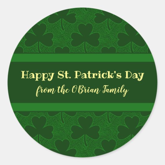 Scribbleprint Clover Runder Aufkleber (Vorderseite)