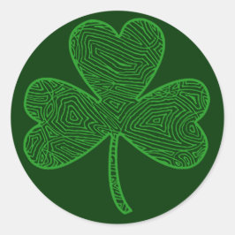 Scribbleprint Clover Runder Aufkleber