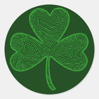 Scribbleprint Clover Runder Aufkleber