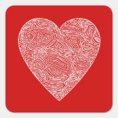 Scribbleprint Heart Sticker (Vorderseite)