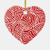Scribbleprint Herz Keramik Ornament (Vorne)