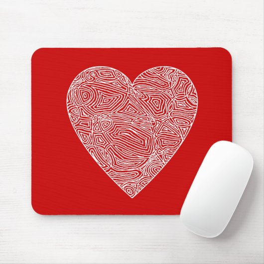 Scribbleprint Herz Mousepad (Mit Mouse)