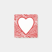 Scribbleprint Herz Post-it Klebezettel (Vorderseite)