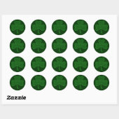 Scribbleprint Kleeblatt Runder Aufkleber (Blatt)