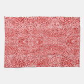 Scribbleprint Muster Red Kittuch Geschirrtuch (Horizontal)