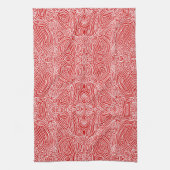 Scribbleprint Muster Red Kittuch Geschirrtuch (Vertikal)