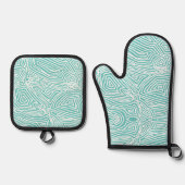Scribbleprint Ofenhandschuh & Topflappen-Set (Vorderseite)