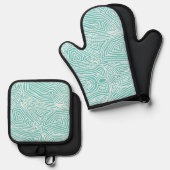 Scribbleprint Ofenhandschuh & Topflappen-Set (Vorderseite/Rückseite)