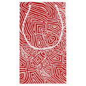 Scribbleprint Rot Kleine Geschenktüte (Rückseite)