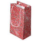 Scribbleprint Rot Kleine Geschenktüte (Rückseite Schrägansicht)