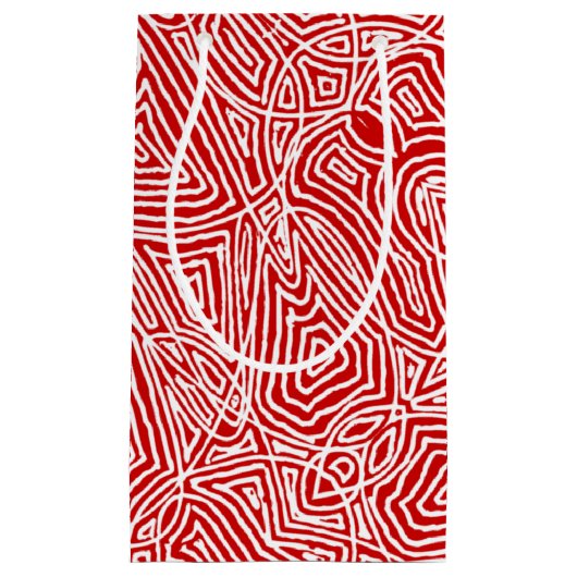 Scribbleprint Rot Kleine Geschenktüte (Vorderseite)
