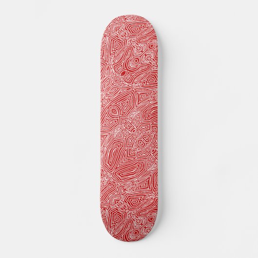 Scribbleprint Rot Skateboard (Vorderseite)
