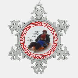 Scribbleprint Schneeflocke Schneeflocken Zinn-Ornament