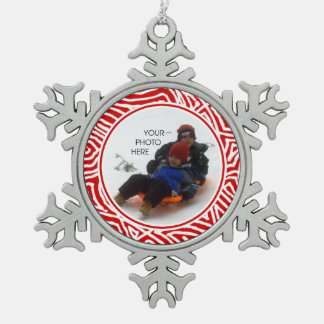 Scribbleprint Schneeflocke Schneeflocken Zinn-Ornament