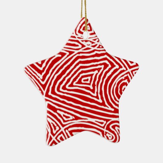 Scribbleprint Stern Keramikornament (Rechts)