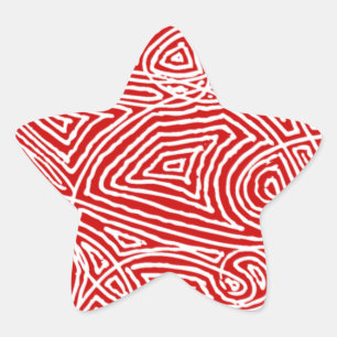 Scribbleprint Stern Stern-Aufkleber