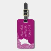 Scribbleprint Waves Gepäckanhänger (Vorderseite vertikal)